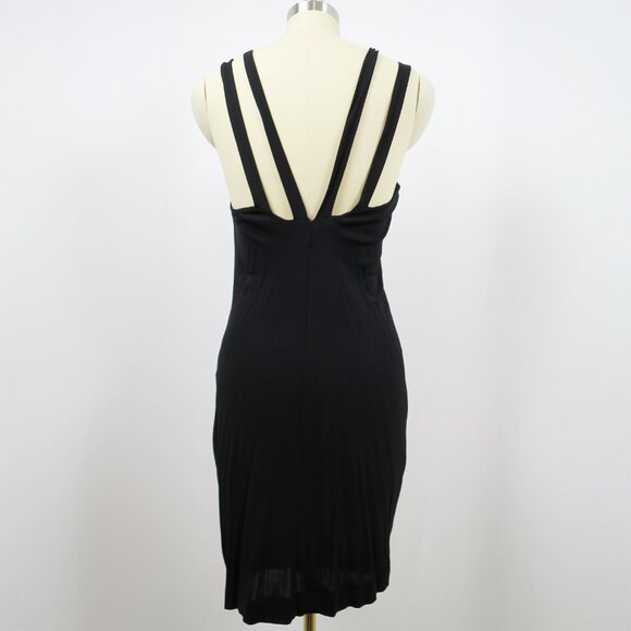 French Connection Necklace Trim Slinky Dress - Black / UK 10/US 6/FR 38/EU 38 - Picture 4 of 16